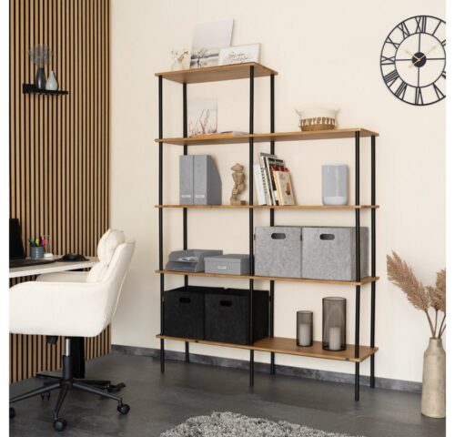 HOME DELUXE Regal INDU, Bücherregal, Standregal, Wohnzimmerregal, Dachschrägenregal