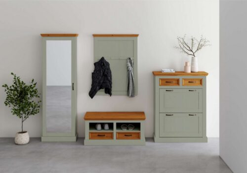 Home affaire Schuhkommode Selma, mit 2 Klappen u. 2 Schubkästen, Breite 90 cm