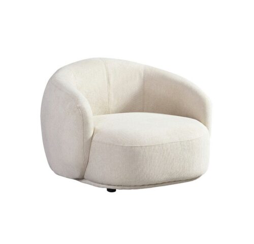 HOME DELUXE Sessel CASARA Webstoff - 99 x 72 x 104 cm, Runder Sessel, Wohnzimmer, Sessel Abgerundeter