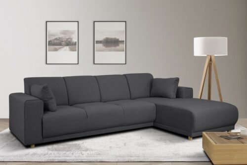 Home affaire Ecksofa LEMPS wahlweise Recamiere links oder rechts L-Form, incl. Zierkissen, Stellmaße 297x162 cm