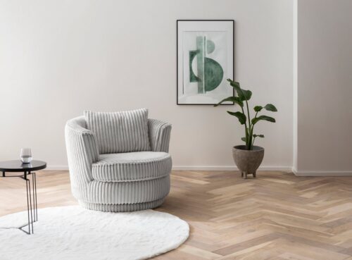 Home affaire Drehsessel MAISIE, Lese-Sessel, Love Seat, trendige Stoffe MEGA CORD und Web-Velours, 360 Grad drehbar