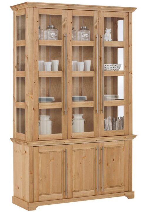 Home affaire Vitrine Meliss aus massiver Kiefer, FSC® zertifiziert, Breite 132 cm