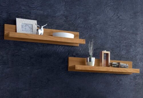 Home affaire Wandregal Logo,teilmassiv, Breite: je 90 cm, Set 2-tlg., Ablageflächen Massivholz,in 4 Schritten montierbar