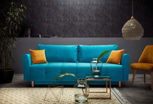 Home affaire Schlafsofa Nordic, mit Federkern und Metallbeinen, Steppung im Sitzbereich