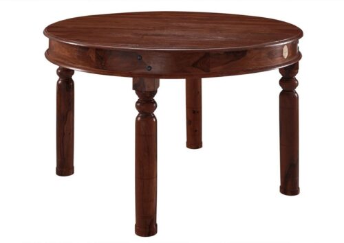 Massivmoebel24 Esstisch OXFORD (Massivholz, Massivholztisch), Esstisch rund 100x100x76 Akazie lackiert OXFORD #331