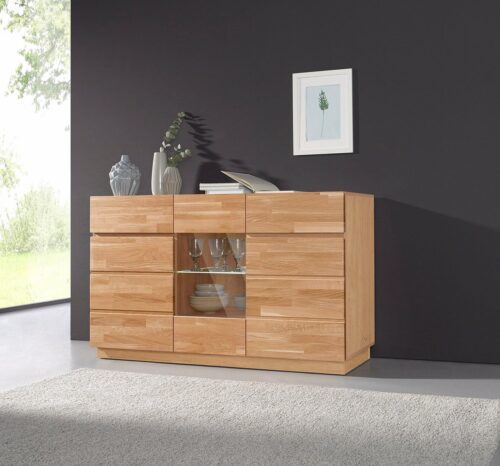 Home affaire Sideboard Laima, Kommode, Breite 140 cm, teilmassiv, FSC®-zertifiziert