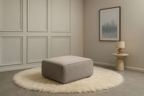 Home affaire Polsterhocker Noord 92/66 cm, mit Kedernaht, schöne Serienergänzung