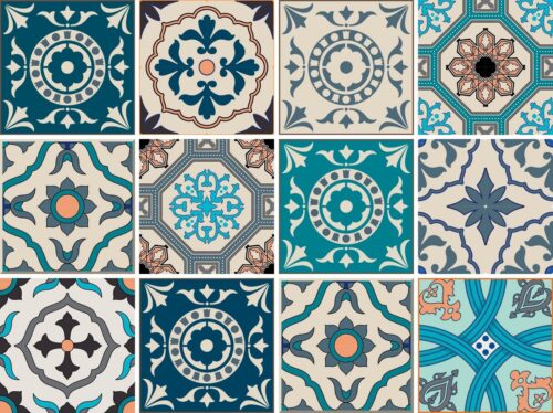 Home affaire Fliesenaufkleber Ornamente (12 St), Stickerfliesen, selbstklebend, Sticker, 12er Set