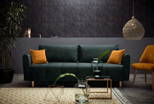 Home affaire Schlafsofa Nordic, mit Federkern und Metallbeinen, Steppung im Sitzbereich