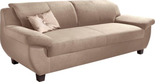 Home affaire 3-Sitzer Yesterday Couch, B/T: 207/91 cm, belastbar bis 140kg/ Sitz, Microfaser, natur