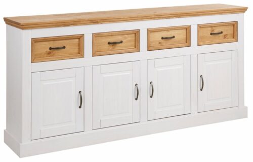 Home affaire Sideboard Selma, Kommode mit 4 Türen und 4 Schubkästen. Breite 192 cm