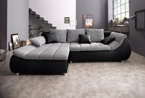Home affaire Ecksofa Imola, bequem, aktuelle Steppung im Sitz, L-Form, Breite 270cm, wahlweise mit Bettfunktion