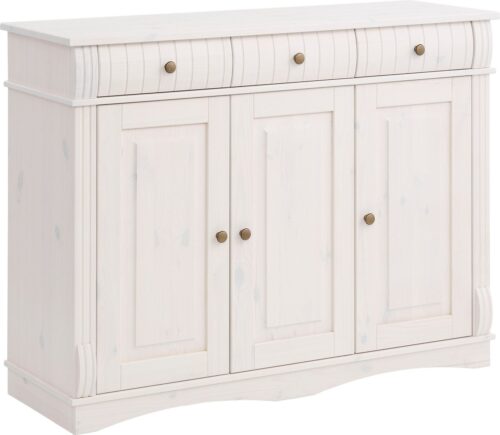 Home affaire Sideboard Teresa (Maße (B/T/H): 118/40/90 cm), Kommode, 3-türig, Breite 118 cm, aus massiver Kiefer, FSC®