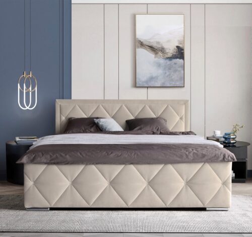 Home affaire Boxbett Alfie, Topseller! Inkl. Bettkasten&Topper, Wahlweise mit Knopfsteppung oder Strasssteinen, H2, H3 und H4 wählbar