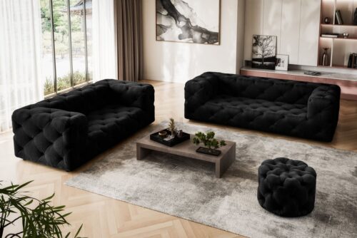 Home affaire 3-Sitzer FOLLINA, 3-Sitzer Sofa mit klassischer Chesterfield-Knopfheftung