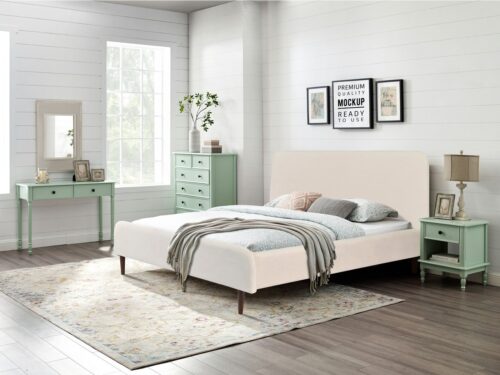 Home affaire Polsterbett Sambre inkl. Lattenrost, erhältlich in 140 & 180cm Breite, bezogen mit Cordstoff