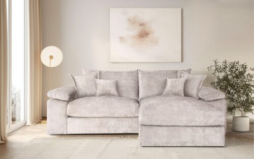 Home affaire Ecksofa Soft&Cosy XL L-Form, B: 246 cm - OTTO. Verlässliche Qualität., Mega-Sofa, Cord oder Chenille-Struktur, mit Federkern & 4 Zierkissen