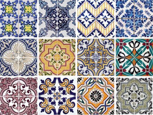 Home affaire Fliesenaufkleber Ornamente (12 St), Stickerfliesen, selbstklebend, Sticker, 12er Set