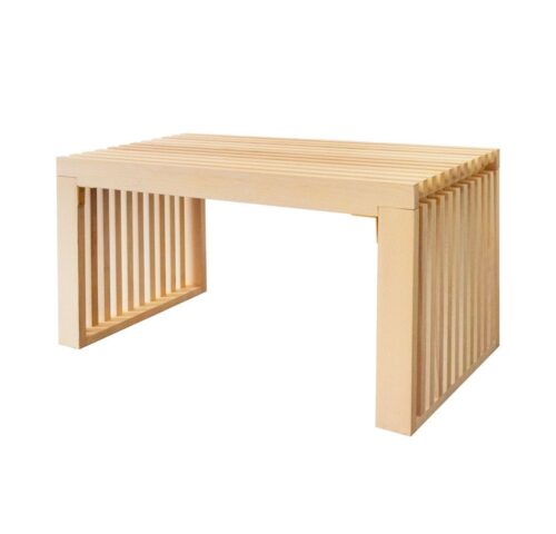 HOME DELUXE Sitzbank aus Holz LORA - 78 x 40 x 42 cm, Kiefernholz, Lamellen, Flurbank, Bettbank, Garderobenbank