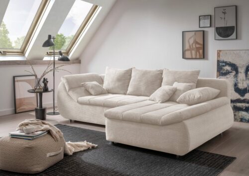 Home affaire Ecksofa Imola, bequem, aktuelle Steppung im Sitz, L-Form, Breite 270cm, wahlweise mit Bettfunktion