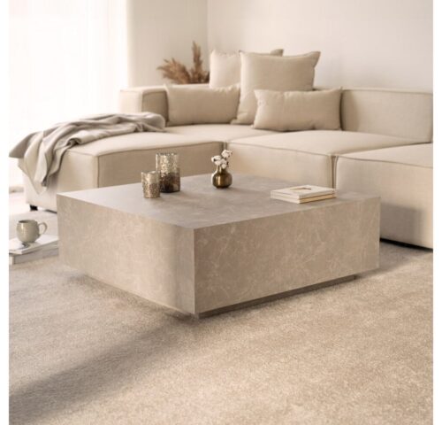 HOME DELUXE Couchtisch Marmor AMIRI XL - 95 x 35 x 95 cm