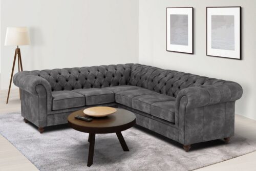 Home affaire Chesterfield-Sofa Chesterfield Ecksofa, auch in Leder L-Form, hochwertige Knopfheftung, langer Schenkel links oder rechts wählbar