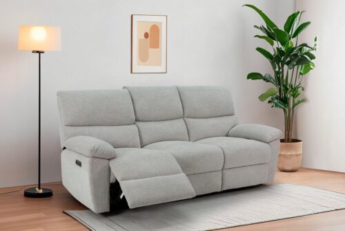 Home affaire 3-Sitzer LANNOY, manuelle o. elelektrische Relaxfunktion in 2 Sitzen, USB A/C, Liegefunktion (105°-150), Reclinersofa, Webstoff, Federkern