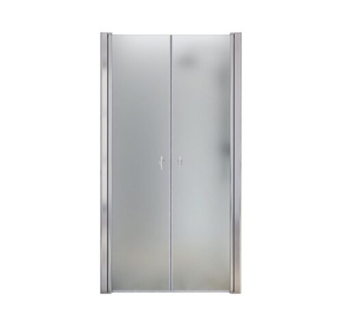 HOME DELUXE Dusch-Pendeltür LAVEA Milchglas - Größenauswahl, 70x195 cm, Einscheibensicherheitsglas, mit Verstellbereich, Nischentür, Duschabtrennung, Dusche