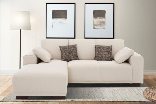 Home affaire Ecksofa BORNHOLM L-Form, B: 234 cm - OTTO. Verlässliche Qualität., Recamiere links oder rechts bestellbar, Wellenfederung, inkl. 2 Kissen