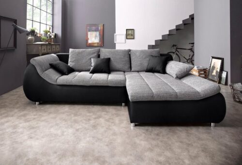 Home affaire Ecksofa Imola, bequem, aktuelle Steppung im Sitz, L-Form, Breite 270cm, wahlweise mit Bettfunktion