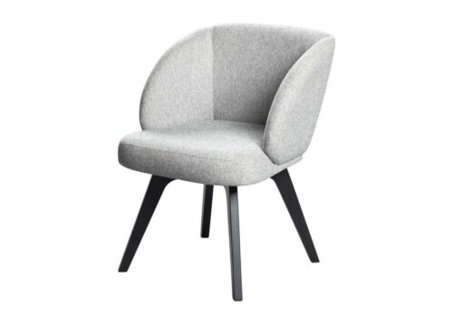 Home affaire Esszimmersessel Aretha Esszimmerstuhl, Bequemsessel mit abgerundete Rückenlehne, mit massiven Buchenholzbeinen, gepolstert, in 3 Farben erhältlich