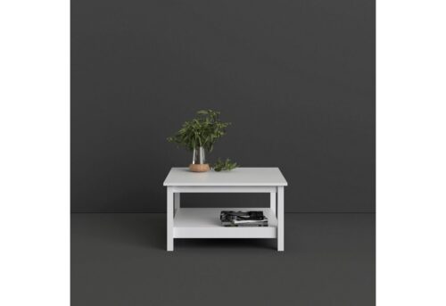 Home affaire Couchtisch Madrid, Beistelltisch, Sofatisch, Kaffeetisch, Wohnzimmertisch, Coffee Table mit zusätzlicher Ablage, Maße B/T/H 81 x 81 x 45 cm