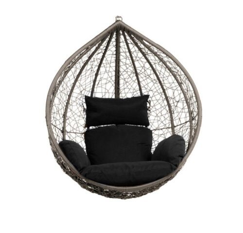 HOME DELUXE Hängesessel Polyrattan Hängesessel CIELO - Nur Korb (Set, Korb und Kissen), inklusive Sitz-, Seiten- und Rückenkissen