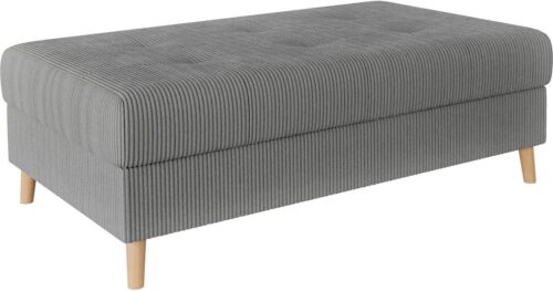 Home affaire Polsterhocker CHARRE XXL, Steppung im Sitzbereich, Maße: B/T/H: 118/73/40 cm, passend zur Serie CHARRE, auch in Cord und Bouclé