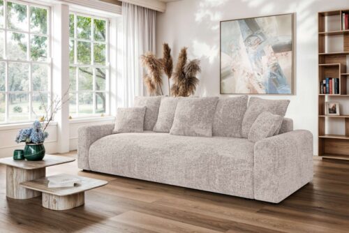 Home affaire Big-Sofa LAKESIDE klein 3-Sitzer Schlafsofa mit Bettkasten, Breite 238 cm, Liegefläche 149x195 cm, hoher Sitzkomfort, Maße B/T/H: 238/98/85cm