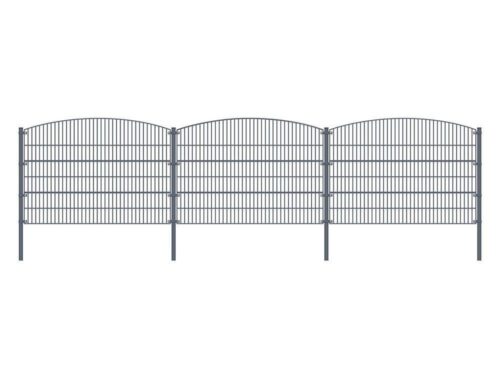 HOME DELUXE Doppelstabmattenzaun Doppelstabmattenzaun BERG anthrazit, Farbe: Anthrazit, Dekor: Berg