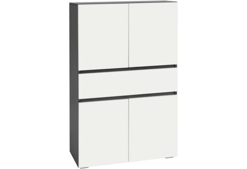 Home affaire Midischrank Wisla mit 4 Türen & 1 Schublade, Breite 76 cm, Höhe 130 cm