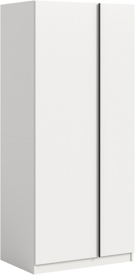 Home affaire Kleiderschrank BENDINGO, TOPSELLER!, Schlafzimmerschrank, Schrank, Garderobenschrank (OTTO BESTSELLER, Garderobe & Schlafzimmer) Breite 80cm, weiß, 2-türig, inkl. 1 Kleiderstange und 3 Ablageboden