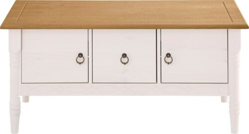 Home affaire Couchtisch Indra, aus massiver Kiefer, FSC®, mit Stauraum, dezentes Ornament