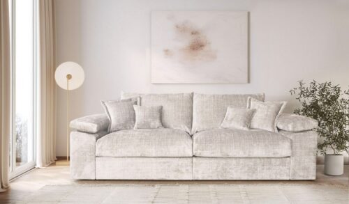 Home affaire Big-Sofa Soft&Cosy XL, B: 246 cm - OTTO. Verlässliche Qualität., Mega-Sofa, Cord oder Chenille-Struktur, mit Federkern & 4 Zierkissen