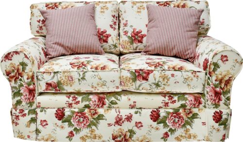 Home affaire 2-Sitzer Laura K, Geblümtes 2-Sitzer Sofa, creme Weiß, 165 x 95 x 97, Sitzhöhe 53