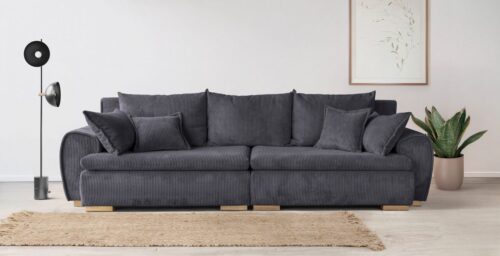 Home affaire Big-Sofa Katja, B: 275 cm - OTTO. Verlässliche Qualität., Mega-Sofa mit 4 Zierkissen