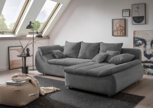 Home affaire Ecksofa Imola, bequem, aktuelle Steppung im Sitz, L-Form, Breite 270cm, wahlweise mit Bettfunktion