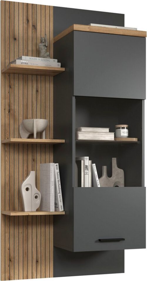 Home affaire Hängevitrine Bajo (1-St) Hängeschrank mit 1 Tür & 1 Glasboden – (B/T/H) 80/32/161 cm