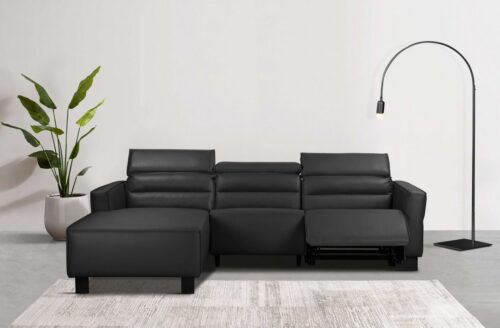 Home affaire Ecksofa Carpari, L-Form, 263 cm, manuelle o. elektrische Relaxfunktion, USB A/C und Kopfteilverstellung