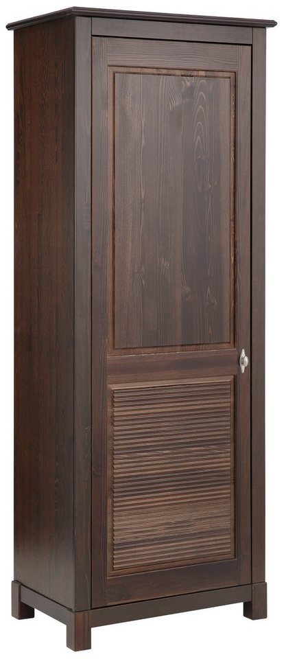 Home affaire Garderobenschrank Rauna aus massiver Kiefer, FSC®, mit dekorativen Fräsungen