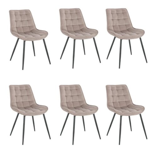 HOME DELUXE Esszimmerstuhl Polsterstuhl 2er - 8er Set IKALO (6 St), Gestell aus Metall, Küchenstuhl