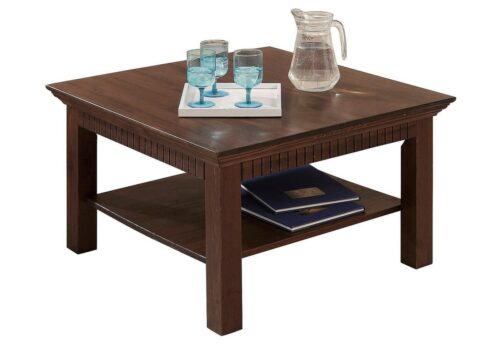 Home affaire Couchtisch Lisa, Kaffeetisch, massives Kiefernholz, B/T/H: 76x76x45 cm