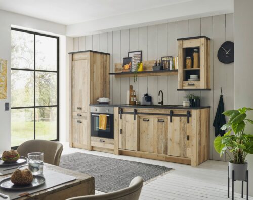 Home affaire Küchenzeile Sherwood, Breite 284 cm, mit Herdumbauschrank, ohne E-Geräte