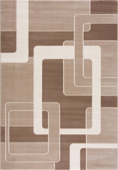 Home affaire Teppich Anesa, rechteckig, Höhe: 12 mm, mit handgearbeitetem Konturenschnitt, flach, Kurzflor, elegant